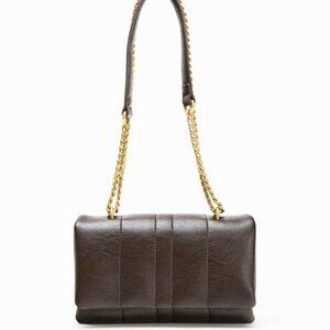 Zara Quilted Crossbody Bag in Chocolate